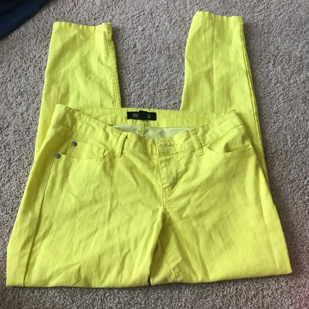 Forever 21 yellow jeans